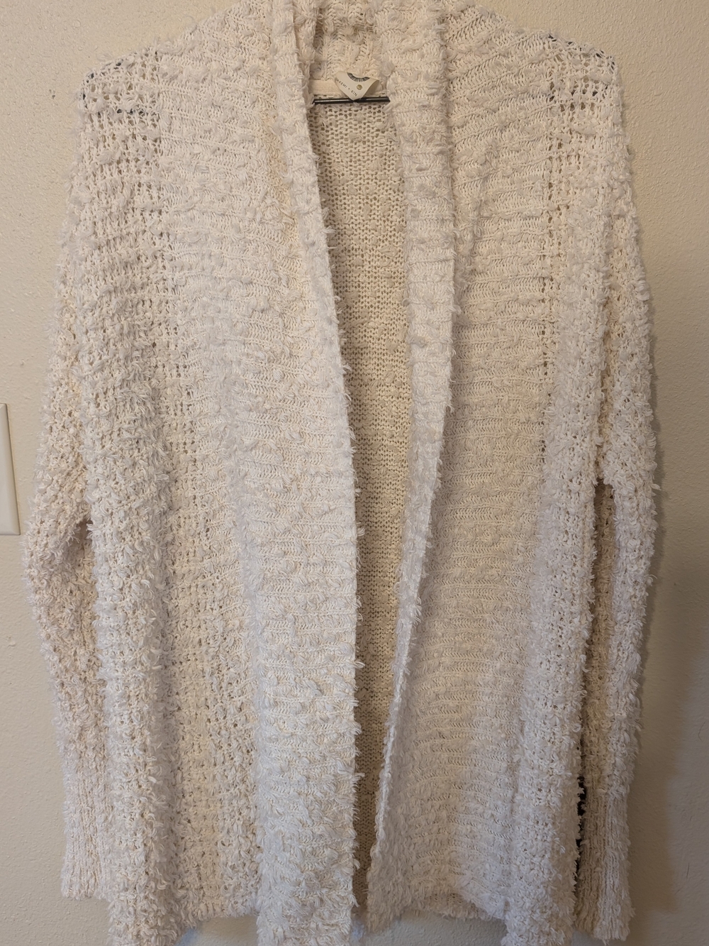 Akemi + Kin Textured Open Front Cardigan Sweatshirt